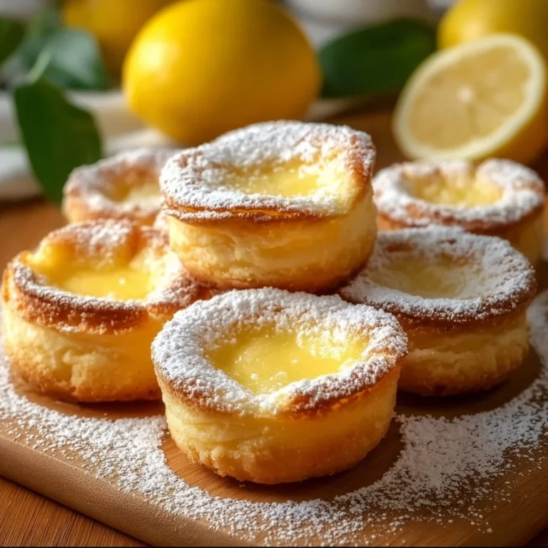 Delicious Baby Lemon Impossible Pies with a twist on traditional lemon pies