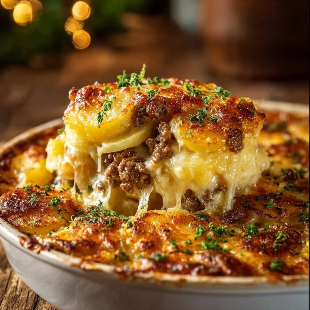 Cheesy Hamburger Potato Casserole