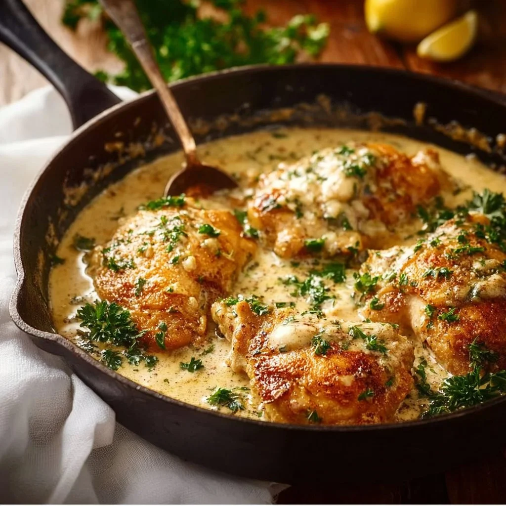 Chicken in White Wine Sauce