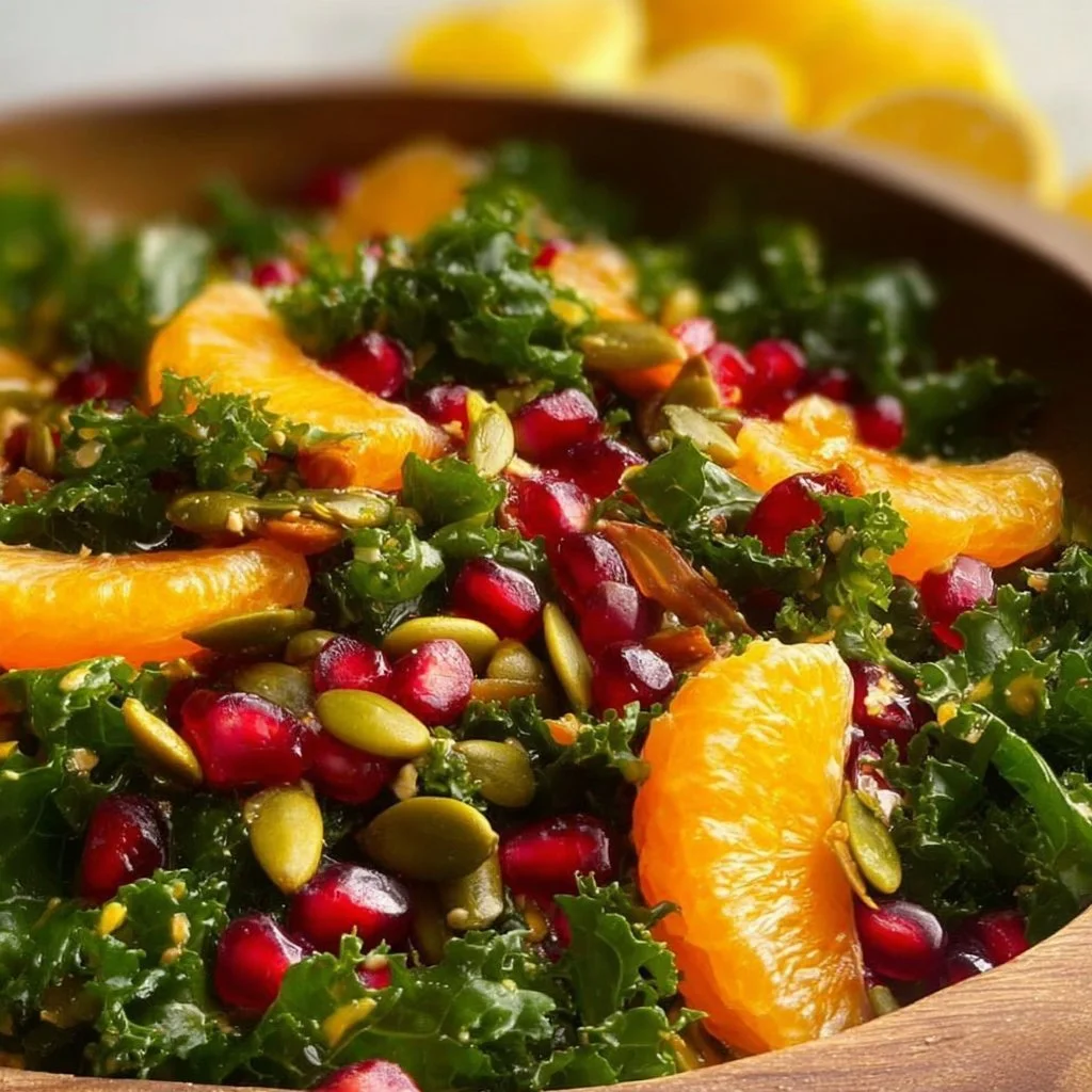 Citrus Pomegranate Kale Salad
