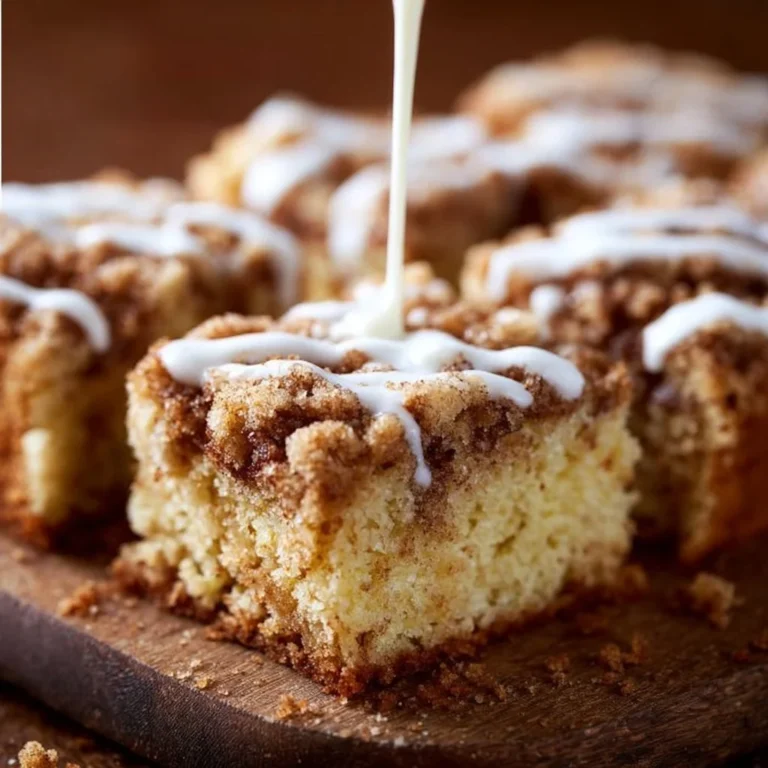 Slice of delicious homemade coffee cake with a crumbly topping