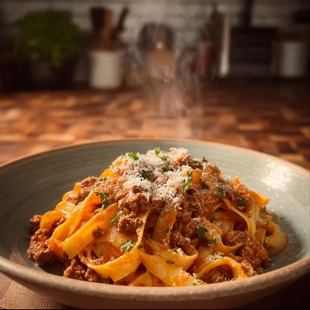 Creamy Fettuccine Bolognese