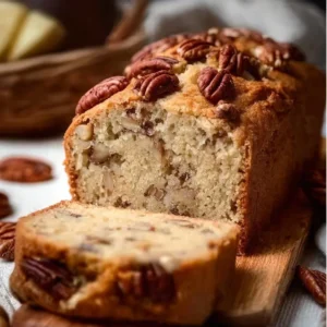 Loaf of easy homemade bread fresh out of the oven