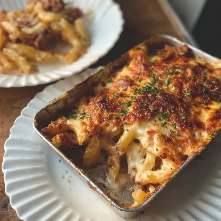 Delicious Egyptian Bechamel Pasta served in a bowl, showcasing creamy texture and rich flavors.