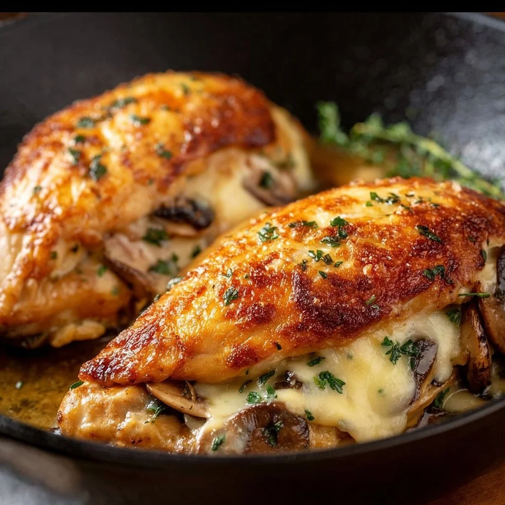Flavorful Mushroom Stuffed Chicken Breast