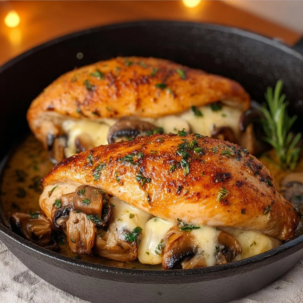 Flavorful Mushroom Stuffed Chicken Breast