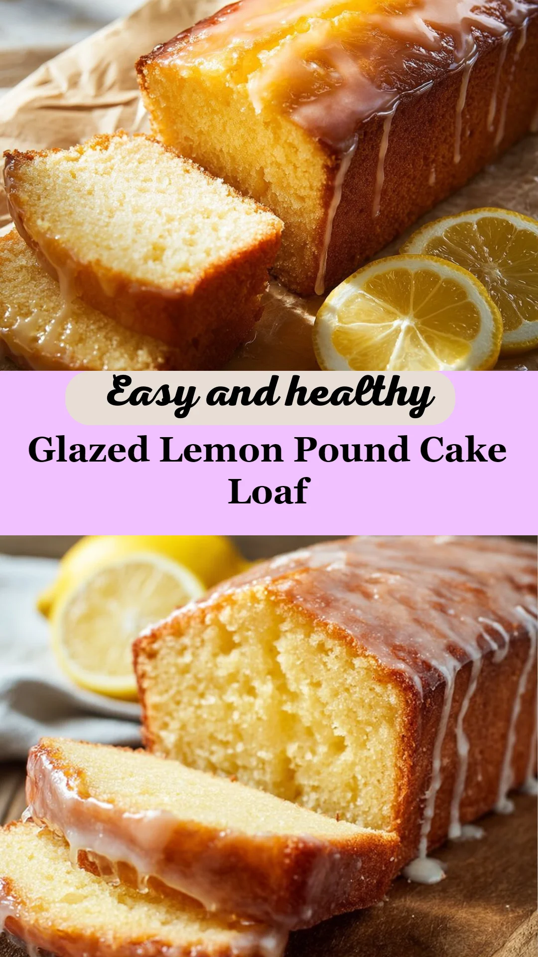 Glazed Lemon Pound Cake Loaf