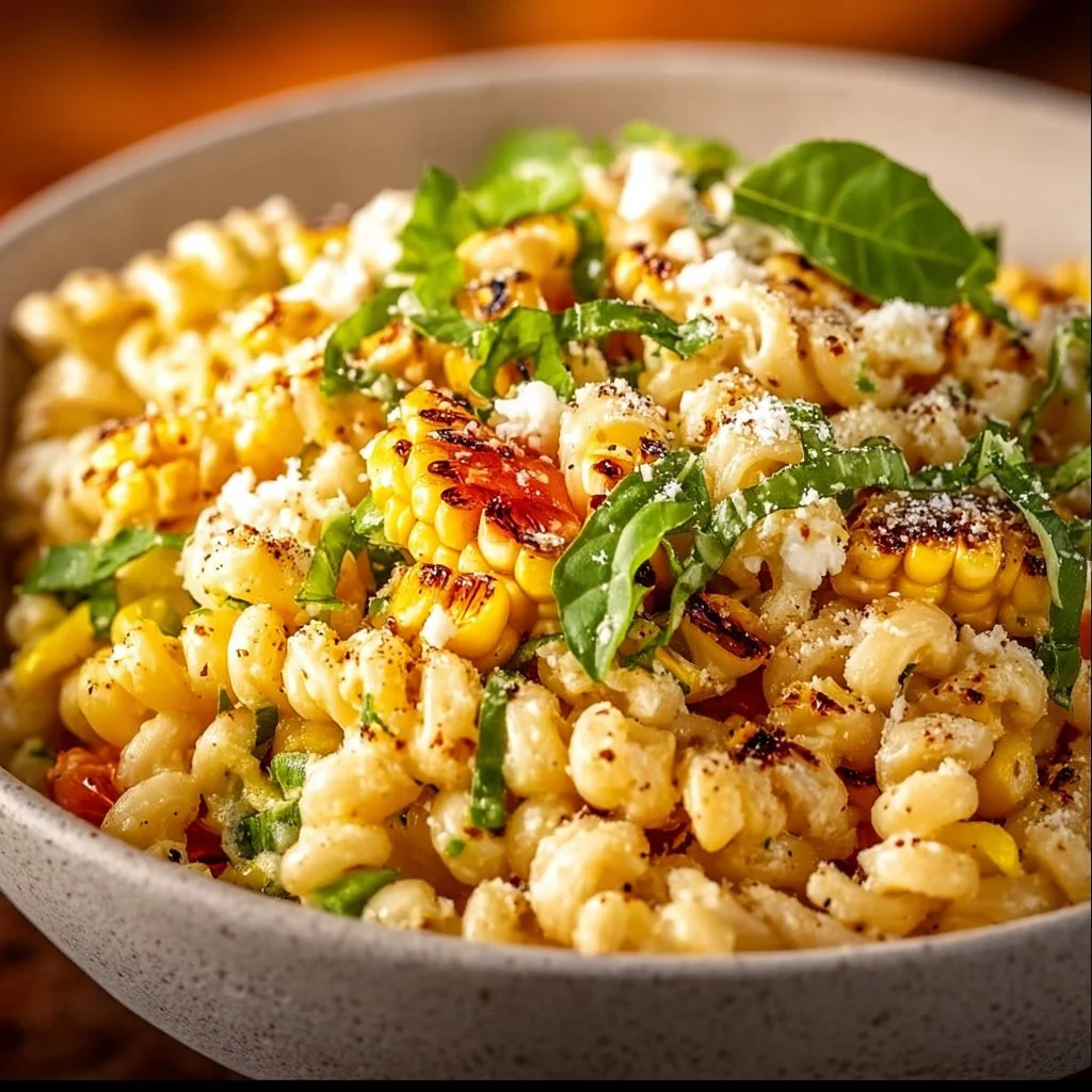 Juicy Street Corn Pasta Salad