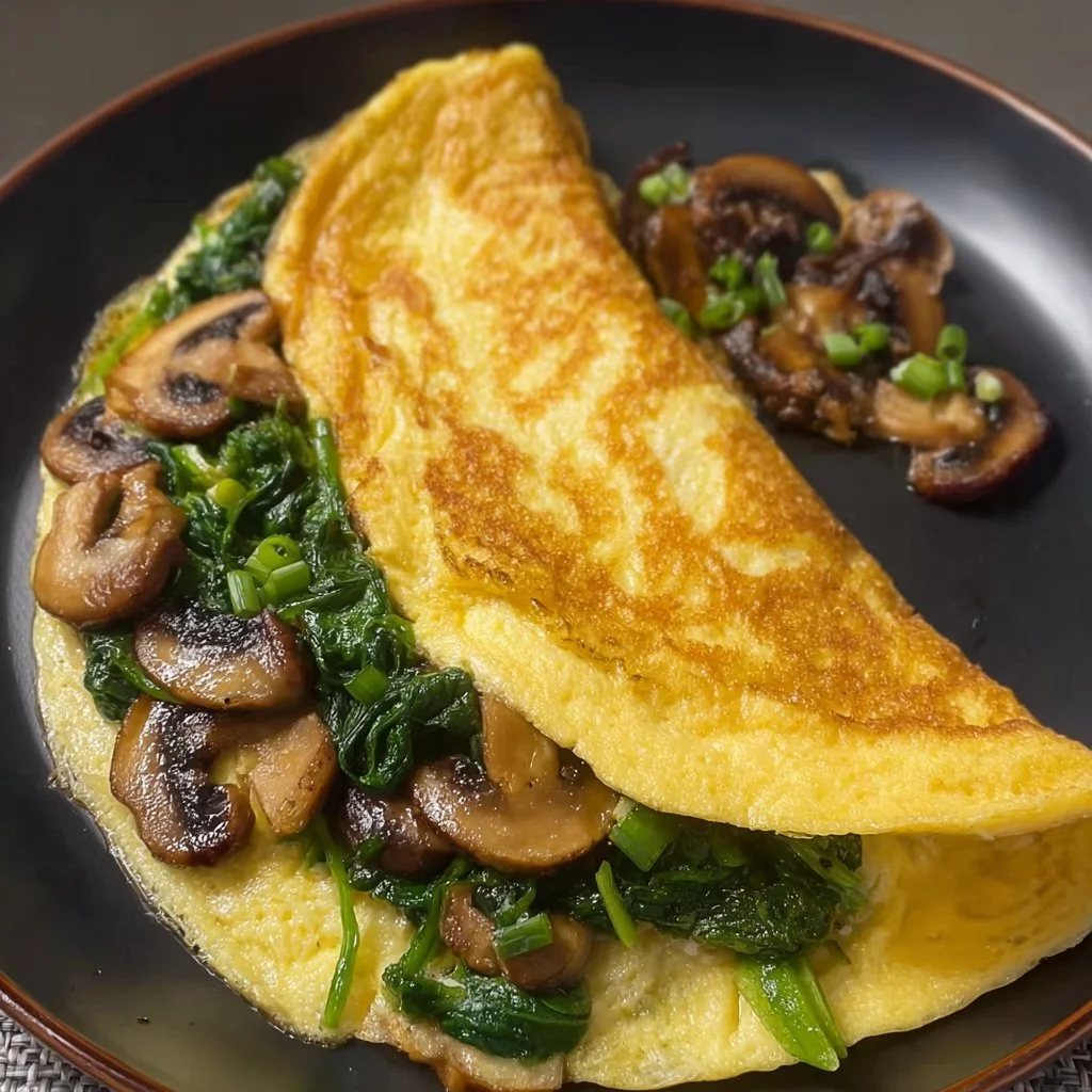 Keto Bacon & Mushroom Omelette