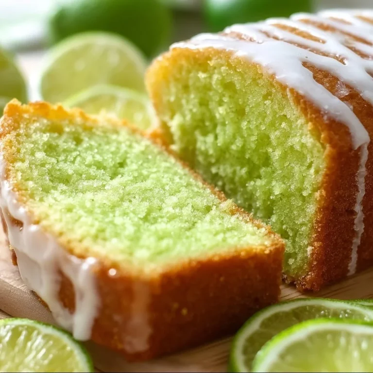 Delicious Key Lime Pound Cake with zesty lime frosting