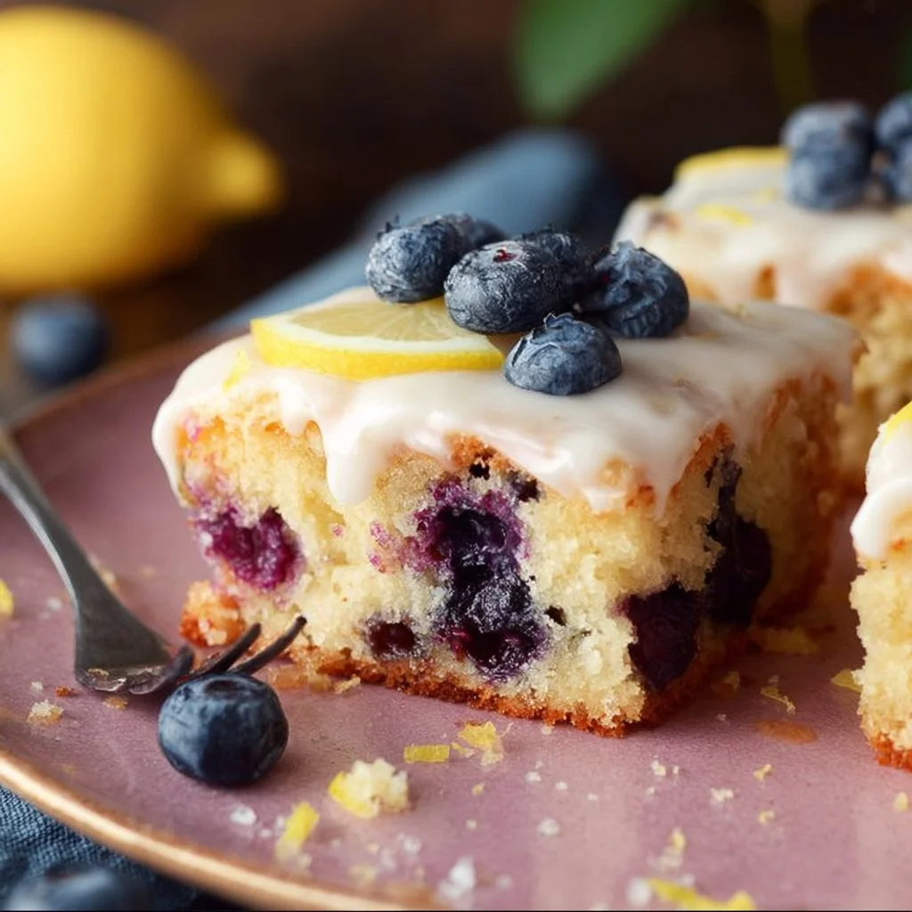Lemon Blueberry Sheet Cake