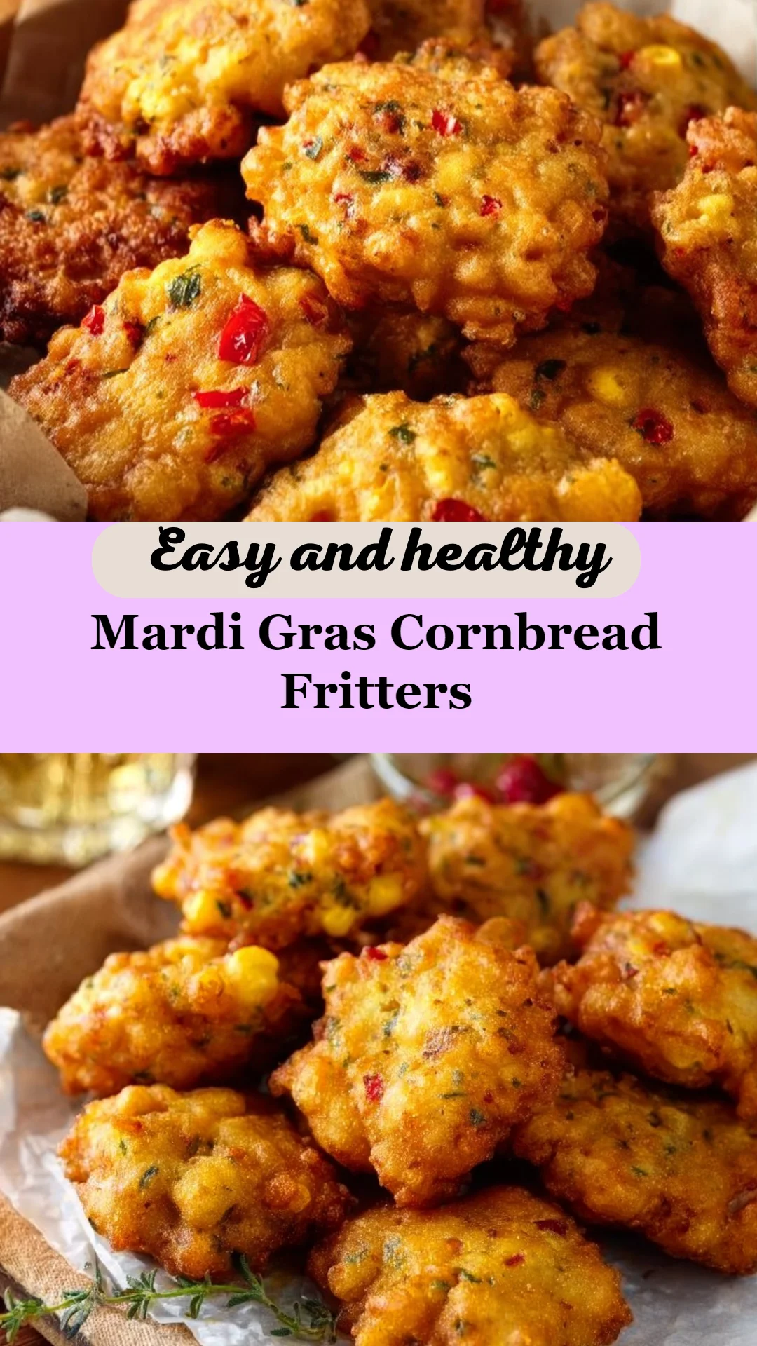 Mardi Gras Cornbread Fritters