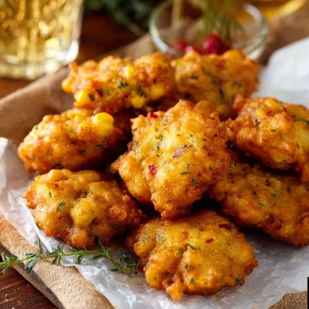 Mardi Gras Cornbread Fritters