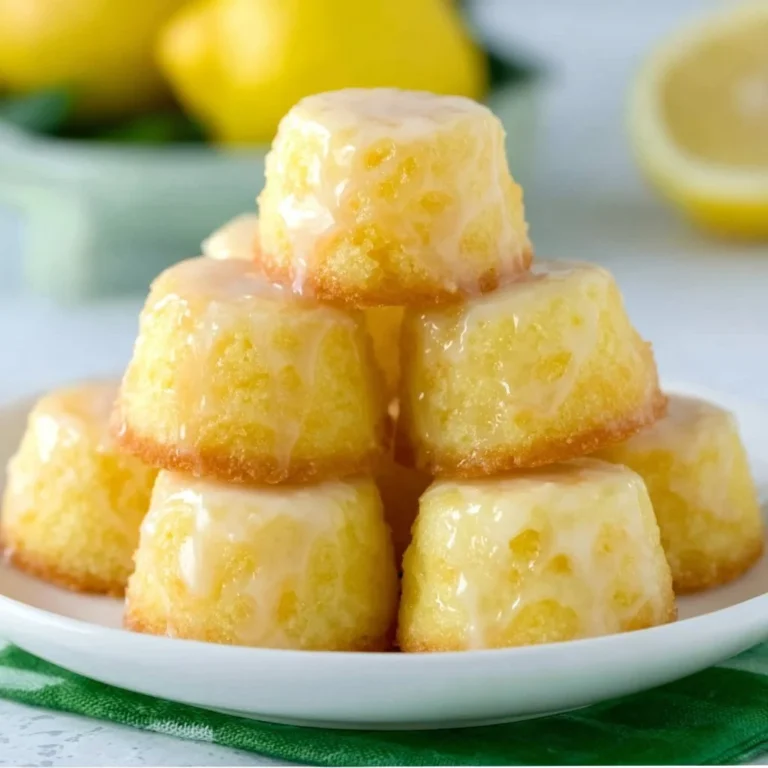 Mini lemon drop cakes topped with zest for a refreshing dessert treat