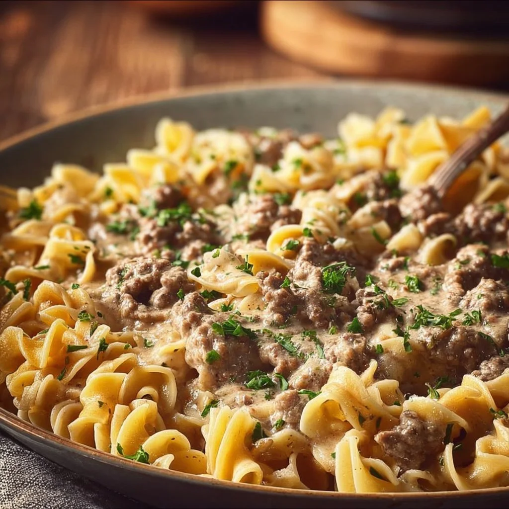 Simple Ground Beef Stroganoff